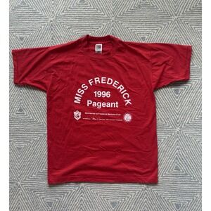 Fruit‎ of the Loom Miss Frederick 1996 Pageant T-Shirt - Red - Large